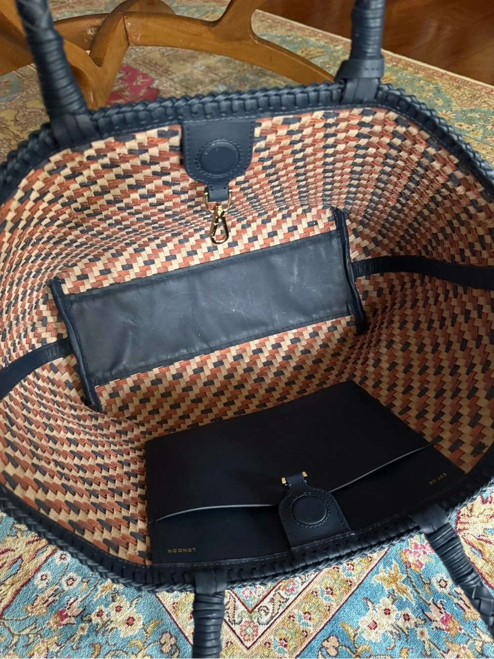 RADLEY London The Sunningdale Medium Open Top Tote Naval Woven Leather